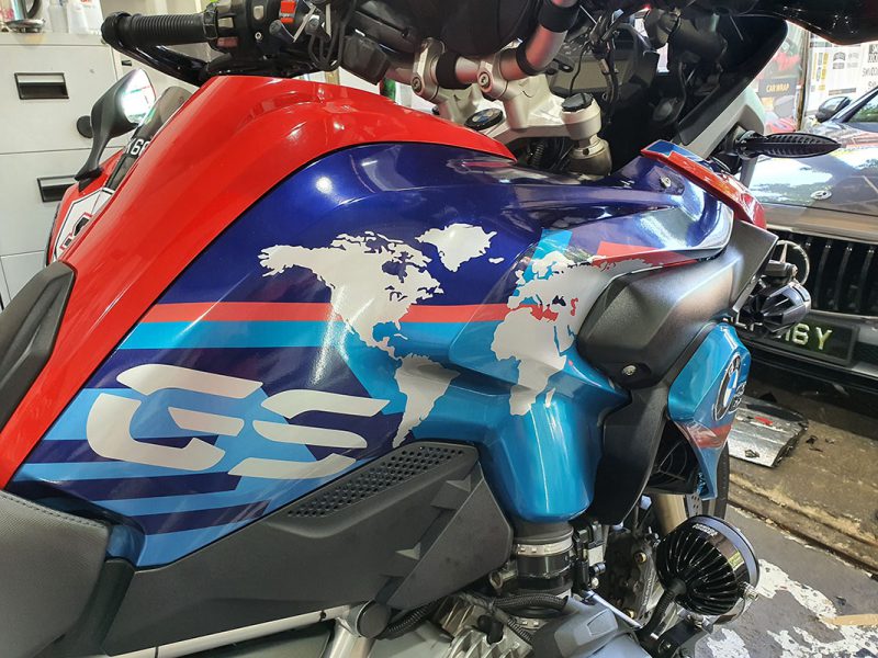 BMW R1200GS World Map - Juzz Wheelzz Custom Bike Decals